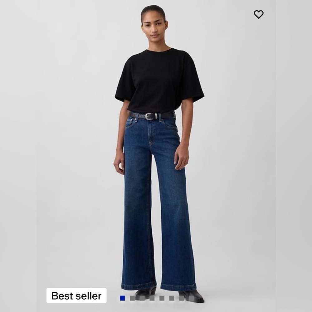 Gap High Rise Stride Dark Wash Jeans